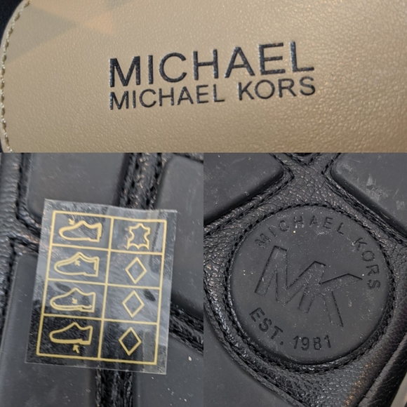 Michael Kors NEW Fulton Leather Logo Flats Black - Picture 8 of 8